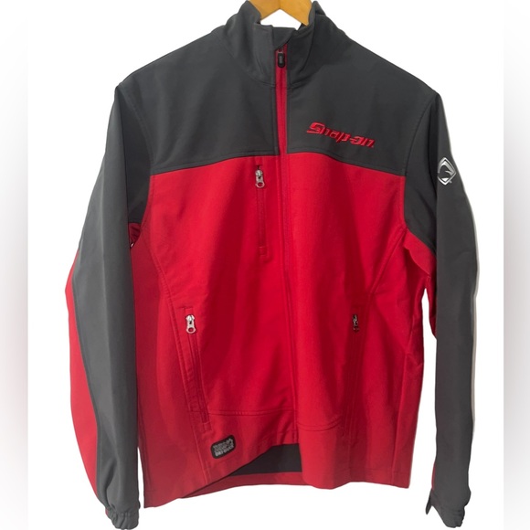 🎄 SALE SNAP-ON Tools Full Zip Dri Duck DDX Jacket Red/Grey Men’s Medium - Picture 1 of 14
